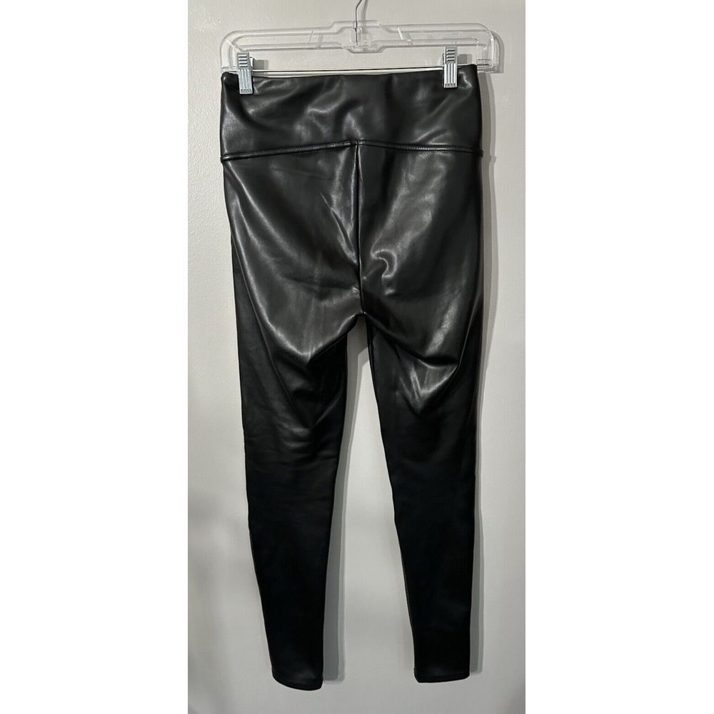 Seven7 Faux Leather Leggings Womens size‎ Small Black Pull On Stretch - Picture 3 of 9